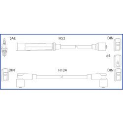 Sada zapaľovacích káblov HITACHI - HÜCO 134391