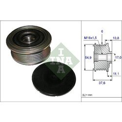 Voľnobežka alternátora INA 535 0123 10