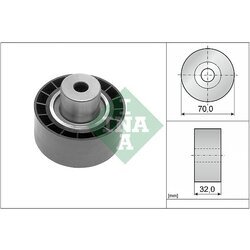 Obehová/vodiaca kladka ozubeného remeňa INA 532 0232 10