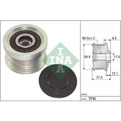 Voľnobežka alternátora INA 535 0349 10