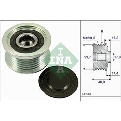 Voľnobežka alternátora INA 535 0270 10