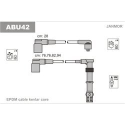 Sada zapaľovacích káblov JANMOR ABU42