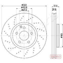 Brzdový kotúč JAPANPARTS DI-0528C