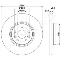 Brzdový kotúč JAPANPARTS DI-0706