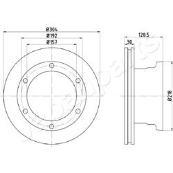 Brzdový kotúč JAPANPARTS DP-0529