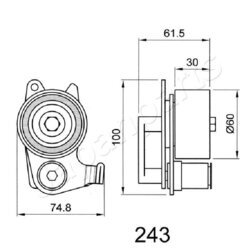 Napinák ozubeného remeňa JAPANPARTS BE-243 - obr. 2