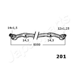 Spojovacia tyč riadenia JAPANPARTS CR-201 - obr. 1