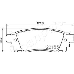 Sada brzdových platničiek kotúčovej brzdy JAPANPARTS PP-417AF - obr. 1