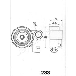 Napinák ozubeného remeňa JAPANPARTS BE-233 - obr. 2