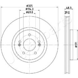 Brzdový kotúč JAPANPARTS DI-H34C - obr. 1