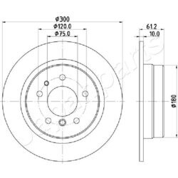 Brzdový kotúč JAPANPARTS DP-0117