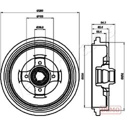 Brzdový bubon JAPANPARTS TA-0913C