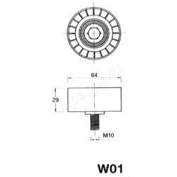 Napinák ozubeného remeňa JAPANPARTS BE-W01 - obr. 2