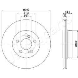 Brzdový kotúč JAPANPARTS DP-0517