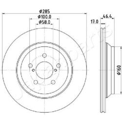 Brzdový kotúč JAPANPARTS DP-713C - obr. 1