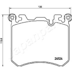 Sada brzdových platničiek kotúčovej brzdy JAPANPARTS PA-0133AF - obr. 1