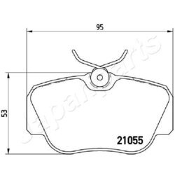 Sada brzdových platničiek kotúčovej brzdy JAPANPARTS PA-0413AF - obr. 1