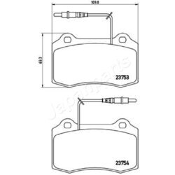 Sada brzdových platničiek kotúčovej brzdy JAPANPARTS PA-0651AF - obr. 1