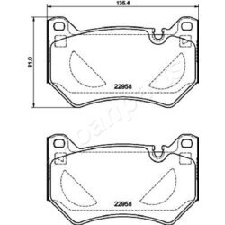 Sada brzdových platničiek kotúčovej brzdy JAPANPARTS PA-0962AF - obr. 1