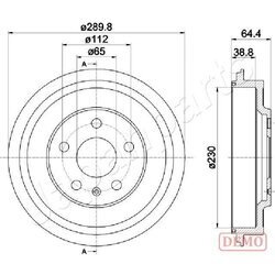 Brzdový bubon JAPANPARTS TA-0911C