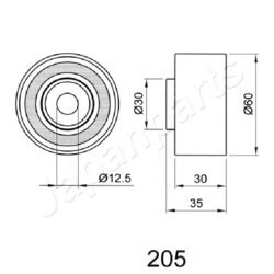 Napinák ozubeného remeňa JAPANPARTS BE-205 - obr. 1