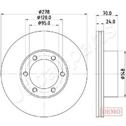 Brzdový kotúč JAPANPARTS DI-0715C