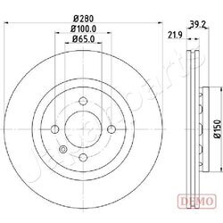 Brzdový kotúč JAPANPARTS DI-0940C