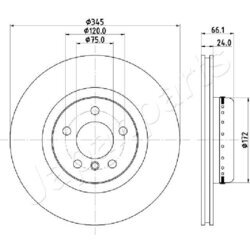 Brzdový kotúč JAPANPARTS DP-0104