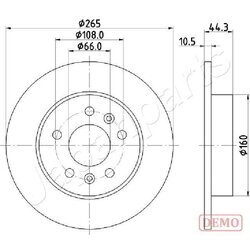 Brzdový kotúč JAPANPARTS DP-0707C