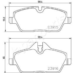 Sada brzdových platničiek kotúčovej brzdy JAPANPARTS PA-0130AF - obr. 1