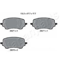 Sada brzdových platničiek kotúčovej brzdy JAPANPARTS PA-0308AF - obr. 1