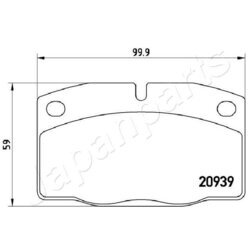 Sada brzdových platničiek kotúčovej brzdy JAPANPARTS PA-0406AF - obr. 1