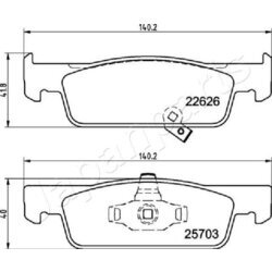 Sada brzdových platničiek kotúčovej brzdy JAPANPARTS PA-M01AF - obr. 1