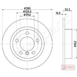 Brzdový kotúč JAPANPARTS DP-0134C - obr. 1