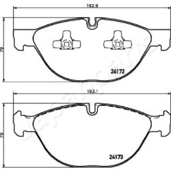 Sada brzdových platničiek kotúčovej brzdy JAPANPARTS PA-0134AF - obr. 1