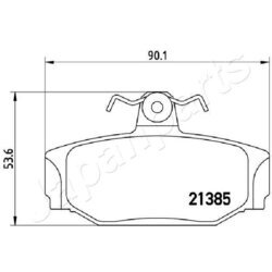 Sada brzdových platničiek kotúčovej brzdy JAPANPARTS PP-0320AF - obr. 1