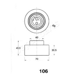 Napinák ozubeného remeňa JAPANPARTS BE-106 - obr. 1