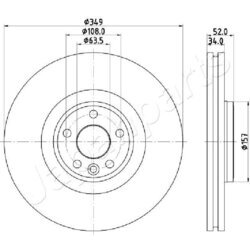 Brzdový kotúč JAPANPARTS DI-L17