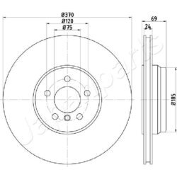 Brzdový kotúč JAPANPARTS DP-0125