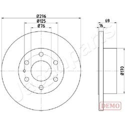 Brzdový kotúč JAPANPARTS DP-0225C