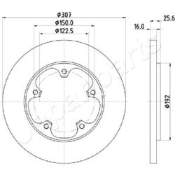 Brzdový kotúč JAPANPARTS DP-0313