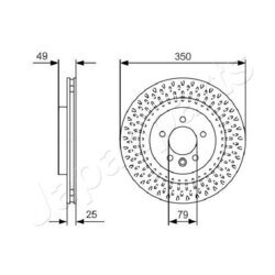 Brzdový kotúč JAPANPARTS DP-L13C - obr. 1