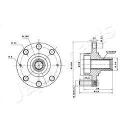 Náboj kolesa JAPANPARTS KK-10018 - obr. 2