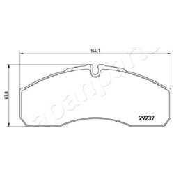 Sada brzdových platničiek kotúčovej brzdy JAPANPARTS PA-0541AF - obr. 1