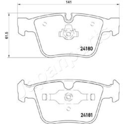 Sada brzdových platničiek kotúčovej brzdy JAPANPARTS PP-0520AF - obr. 1