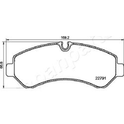 Sada brzdových platničiek kotúčovej brzdy JAPANPARTS PP-0536AF - obr. 1