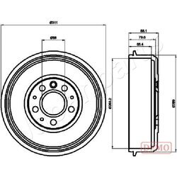 Brzdový bubon JAPANPARTS TA-0914C