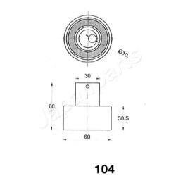 Napinák ozubeného remeňa JAPANPARTS BE-104 - obr. 1