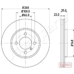 Brzdový kotúč JAPANPARTS DI-0158C