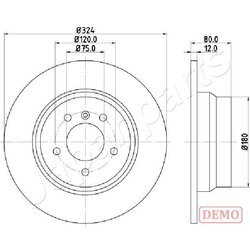 Brzdový kotúč JAPANPARTS DP-0138C